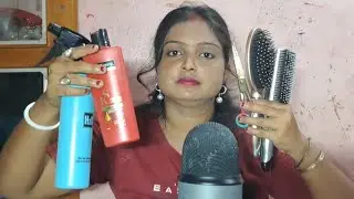 ASMR.Haircut,Hair  Brush, hair Spray, Hair wash, Hair Dry On Your hair.