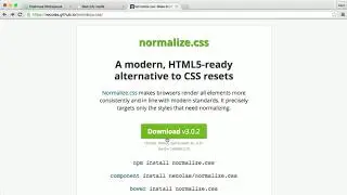 0102 CSS Reset with Normalize