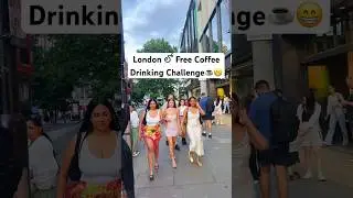 🇬🇧Free Coffee drink Challenge in London😁😍#astamakhil #uk #teluguvlogs