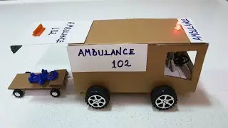 How to make matchbox tuk tuk Ambulance with stretcher trolley- Amazing home made cardboard Ambulance