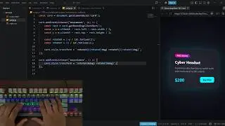 HTML CSS 3D Glassmorphism Card Effect | ASMR Speedrun (No Talking)