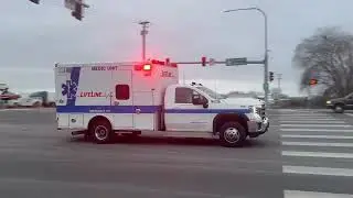 *GOOD SIREN* LifeLine Ambulance-Ambulance 33 Transporting from BLS-Falls