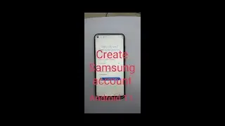 Create Samsung account Android 11