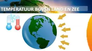 Temperatuur boven land en zee