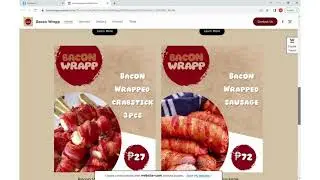 UI/UX Design - Bacon Wrapp - Website Builder - Before