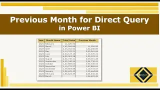Previous Month for Direct Query| DAX | Power BI