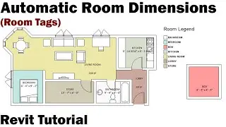Revit Tutorial - Automatic Room Dimensions (Room Tag)