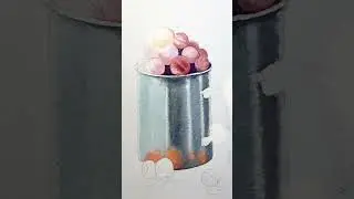 Металлическая кружка акварелью! По следам марафона.