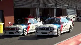 3 X BMW M3 E30 DTM on track at Spa PURE SOUND
