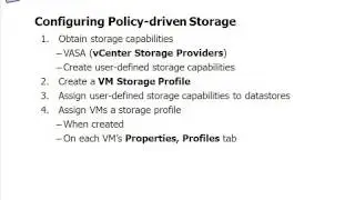 Policy driven Storage