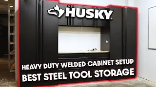 Best Steel Tool Storage For Workshop & Garage (Husky HEAVY DUTY Welded Cabinet Setup)