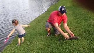 Family Pond Catfishing Fun