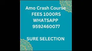 AMO CRASH COURSE #amocrashcourse