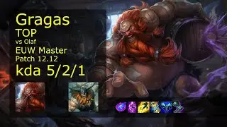 Rank 5 EUW Gragas Top: Gragas vs Olaf