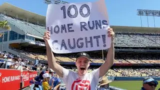 I got my 100th GAME HOME RUN BALL at Dodger Stadium!!!