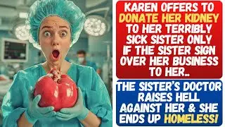 KAREN DEMANDS HER SICK SISTER SIGN OVER HER BUSINESS TO HER OR SHE WOULDN'T DONATE HER KIDNEY TO HER