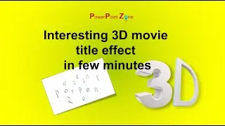 How to make 3D movie title effect in PPT 🔥🔥 | 