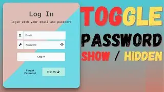 Animated Login Form using HTML & CSS and JS || password icon show hide 