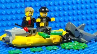 Lego City ATM Bank Robbery Shark Attack