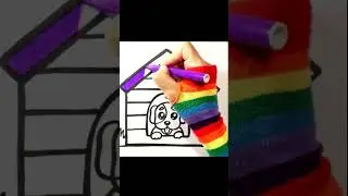 Drawing a house for a dog  