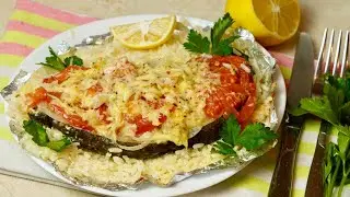 Delicious FISH with Vegetables and Rice ! Delicate and juicy! Lunch or Dinner even for a Holiday!