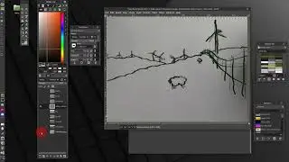 digital drawing - windfarms