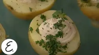 Smoked Salmon and Caviar Stuffed Potatoes | Emeril Lagasse