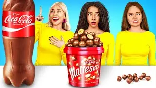 Küçük Vs Orta Vs Büyük Çikolatalı Yiyecek Mücadelesi | RATATA POWER’dan 24 SAAT Pişirme Savaşı