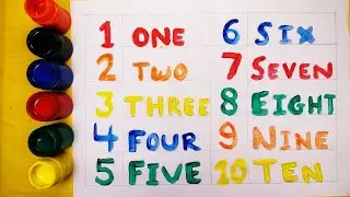 Learn 1 to 10 numbers & spelling - 123 Numbers Names 1234 Counting for kids - preschool kids video