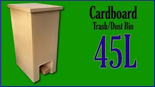 How to make Cardboard Paddle Trash Box || Cardboard Garbage Box