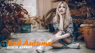 Red Autumn Color Grading Effect - Photoshop CC Tutorial