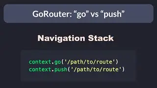 Flutter GoRouter Go and Push
