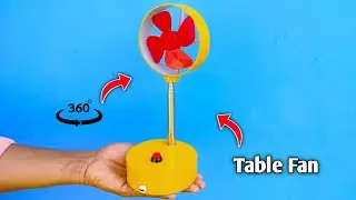 How To Make Rechargeable Table Fan From DC Motor At Home