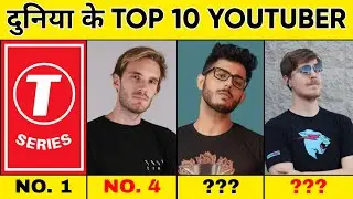 Top 10 Youtubers in the World | दुनिया के Top 10 YouTube Channels | Success Minder