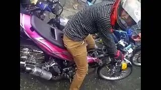 Drag bike wonosobo track basah
