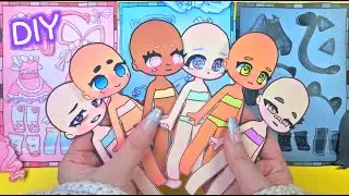 (Tutorial) How to make Gacha Doll Outfits Paper Toy Printables 