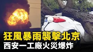 狂風暴雨襲擊北京密雲 成排樹木連根拔起！四川南充營山翠屏塔爆破拆除瞬間差點砸中附近建築！天津狂風暴雨城區一片汪洋！西安一家工廠發生火災伴有爆炸聲騰起巨大蘑菇雲！ #網絡視頻  | #大紀元新聞網