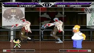 KOF MUGEN Dg buttercup vs rose daniel tiger homer simpson frank the sausage