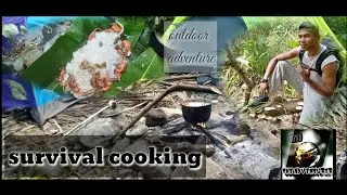 Outdoor cooking - survival bushcraft camp../adventure trip