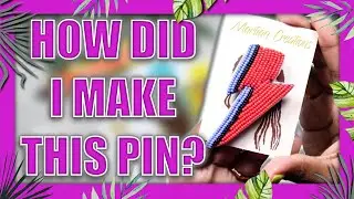 No Sew Bowie Bolt Pin With Beads | Beading The Easy Way I Beaded Pin