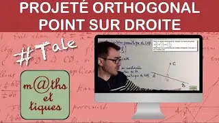 Determine the coordinates of the orthogonal projection of a point on a line - Terminale
