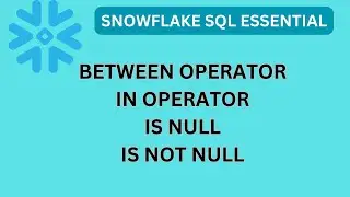 Snowflake SQL Essential: Mastering BETWEEN, IN, IS NULL, and IS NOT NULL Operators