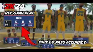 The Power of 60 Pass Accuracy on NBA 2K24 | Slasher Rec Gameplay