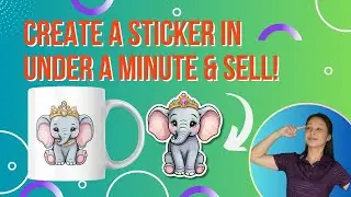 Create Custom Digital Stickers in Under A Minute! Canva Tutorial