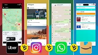 🆚 Uber vs. Instagram vs. WhatsApp vs. Amazon | Différences FlutterFlow