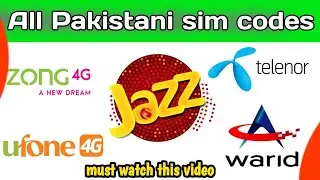 Pakistan All Networks SIM Codes All Pakistan Sim Codes Pak Sim Codes App 2023