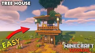 Minecraft | EASY Spruce Tree House Tutorial! 🏡 [How to Build]