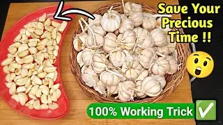 Garlic Peeling VIRAL Trick!! | Lahsun Chilne ka Asan Tarika | Garlic peeling trick