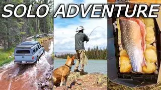 Solo Overlanding Adventure Catch & Cast Iron Cook Trout Wilderness Firebox Stove 