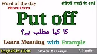 Put off Meaning